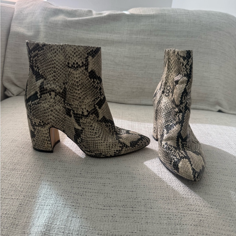 Snakeskin Ankle Boots